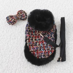 Dog Christmas Cloak Dog Plaid Coat Pet Cloak Pet Plush Cloak Dog Cape Cat Strap Traction Rope Designer Dog Clothes Pet Clothes2026