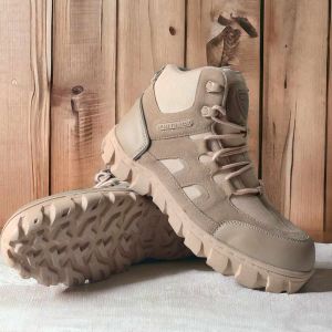 SEPATU BOOTS SAFETY PRIA RUBTRACK 401 PRO SAFETY CREAM BOOTS BIKER