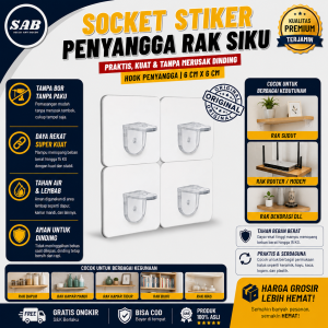 Tempelan Siku Dinding Penyangga Rak Papan Holder Bracker Penahan Serbaguna