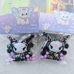 BEIBEI kuromi items cinnamoroll squishy toy taba squishy 2pcs Slow Rebound Kuromi Squeeze Toy Kneading TPR Kuromi Pinch Toy Cute 3D Cartoon Fidget Toy Children