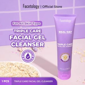 ❤️Ruby & Laura❤️Facetology Triple Care Facial Gel Cleanser Sabun Cuci Muka Gentle Low PH Oat Senstive skin All skin Types acne