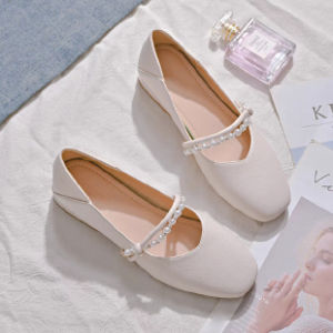 Free Shipping 2026 Spring New Collection: Elegant And Gentle WomenS Soft Leather Chunky Heel Flats