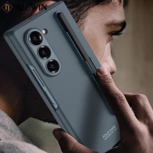 Z Fold8 Built-in Screen Protect Slim Case For Samsung Galaxy Z Fold 8 7 3 4 5 6 With S Pen Axis Slot Ultra Thin PC Hard Cover