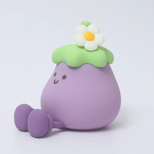 New Creative LED Eggplant Silicone Night Light C-Type Charging Three Level Patting Touch Decompression Night Light Suitable for Bedhead Eye Protection Night Light in Bedrooms Childrens Creative Timed Night Light