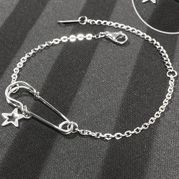 Vòng Tay Safety Pin Dây Trơn Vì Sao ? Titanium Không Ghỉ - vòng tay nữ ...