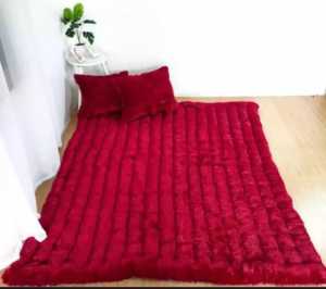 Kasur Bulu Rasfur Lantai Gender Halus Lembut tebal Ukuran 170x130/180x140/150x100 Bounus 2 Bantal