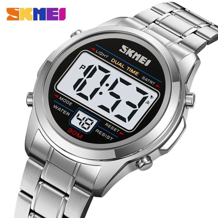 SKMEI Top Brand Luxury Stainless Steel Chrono Electronic Sports