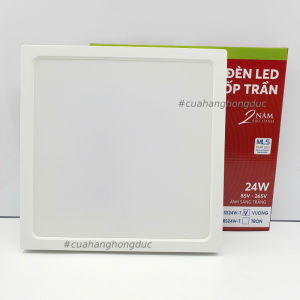 Bóng Đèn LED Ốp Trần Nổi Vuông 12W 18W 24W Vành Nhựa SOPOKA