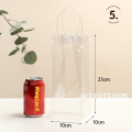 VINTLOOK Túi nhựa PVC trong suốt có quai xách dành cho quà tặng, đồ ăn nhẹ và đồ uống - Có thể in logo tùy chỉnh. 