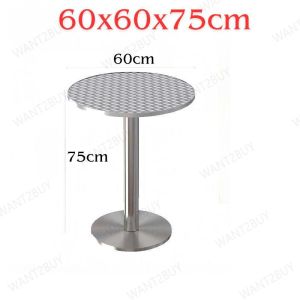 304 Stainless Steel Round Square Events Dining Restaurant Study Foldable Banquet Table Meja Kedai Makan Lipat Besi 折叠桌子