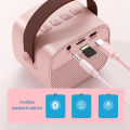 Mini Speaker Karaoke Bluetooth ori full Bass Portable Wireless , Bluetooth Speaker Musik Box Full Bass Audio + Mikrofon Diatur. 