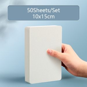 MYTHIS 50Sheets/Set Blank Watercolor Paper Square/Round/Rectangle Professional Watercolor Cardboard Thickened Sketchbook Watercolor Painting