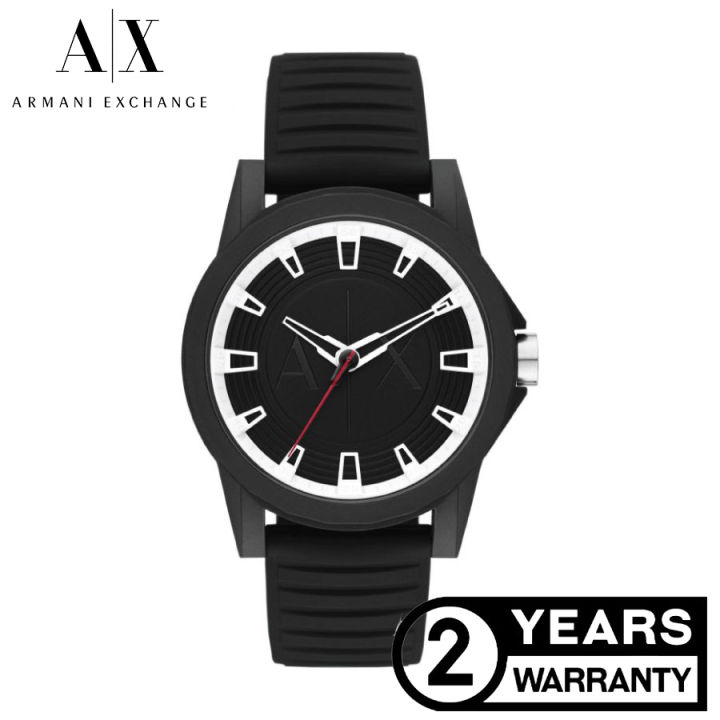Armani Exchange AX2520 Men's Three-Hand Black Silicone Watch | Lazada