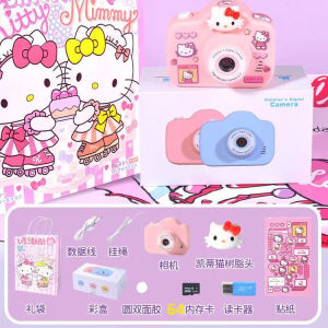aliSanrio Children Camera Video Recorder Game Console Mp3 Hd Kawaii Hello  Be Connected Mobile Phone Kuromi Camera Toys Gifts