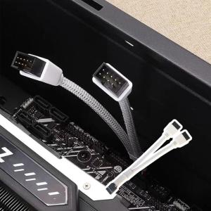 USB2.0 9pin Cáp chia nylon bện che chắn mở rộng cho PC bo mạch chủ Cổng đôi mở rộng