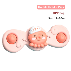 JACIRCLE Baby Bath Spinner Toy Sensory Fidget Suction Cup Rotating Animal Shape Newborn Infant 0 12 Months
