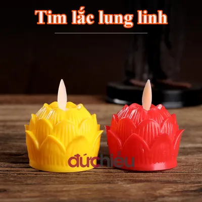 [ Hàng chất lượng ] Nến hoa sen điện tử lắc lư như thật – loại nhỏ Đức Hiếu Shop
