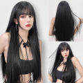 2 Colors Straight Hair Wig Long Straight 70cm Hair Wig Piece Extension Simulated Hair Wig For Women Cosplay Party Wig 假发. 