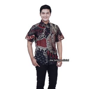 Couple Batik Dress Batik Wanita Kemeja Pria Batik Modern Motif Abstrak mulan