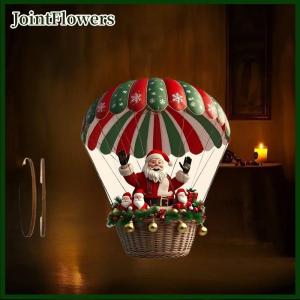 JointFlowers 10 20 30pcs Wooden Christmas Hot Air Balloon Santa Claus Pendant Christmas Tree Hanging Decoration Xmas Tree Ornaments Gifts