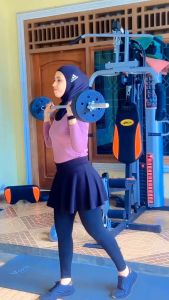 rok olahraga mini skirt senam aerobik zumba bahan polyester spandex