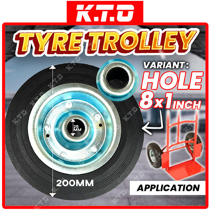 [ 6INCH / 8INCH ] 1PCS Wheel Bearing Hand Truck Trolley Hole Tyre Hand