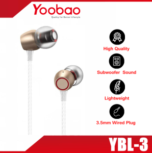 YOOBAO YBL-3  Wired In-ear Earphone HiFi Stereo Earbuds with Mic