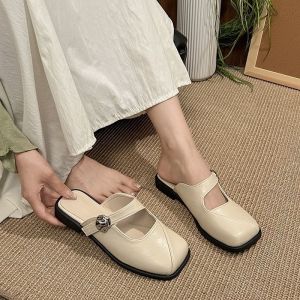 Free Shipping Baotou WomenS Outdoor Half-Slipper Sandals New Summer Style Versatile And Easy To Match Flat-Soled Backless And Perfect For Lazy Days