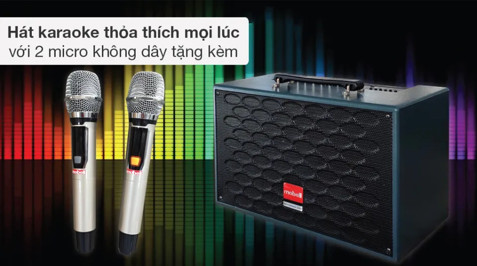 Loa karaoke xách tay Mobell MK-4020 ( tặng kèm 2 micro, công suất ...