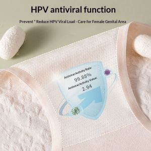 Quần lót cạp vừa bằng cotton cho nữ với thiết kế thoáng khí và kháng khuẩn