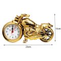 GLOWLITE Multipurpose Funny Vintage Art Crafts Arabic Numeral Home Decor Figurine Retrobedside Motorcycle Pattern Motorcycle Model Motorcycle Alarm Clock Ornament Bedside Clock. 