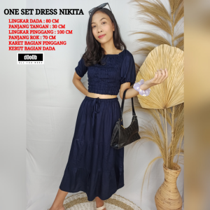 dOoOb Setelan wanita terbaru kekinian One Set Nikita korean style baju set wanita murah