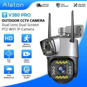 V380 PRO V10 cctv camera wifi connect 360 dual lens surveillance camera 1080P 6MP HD cctv dual camera security wireless outdoor waterproof AI motion dection alarm ip camera HD night vision cctv with two ways audio and speaker 2024
