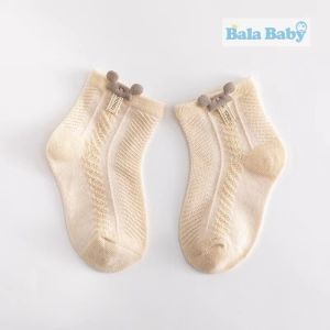 ถุงเท้า ผ้าฝ้ายนุ่ม พิมพ์ลายดอกไม้ แต่งระบาย สําหรับเด็กทารก แรกเกิด-3ขวบ WZ04