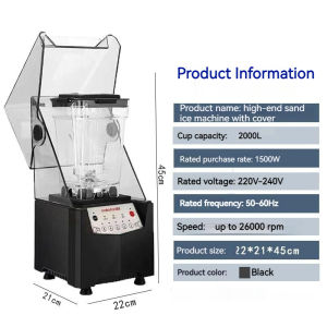 Commercial Blender with Cover for Smoothie/Shakes /Juice/FrappeAMAX TOP SELLER High Performance Power Blender Heavy Duty