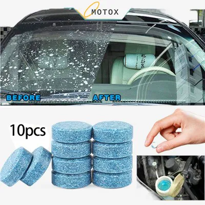 MOTOX 10Pcs Wiper Fluid Car Windshield Glass Washer Concentrated Window Cleaner Tablets Solid Effervescent