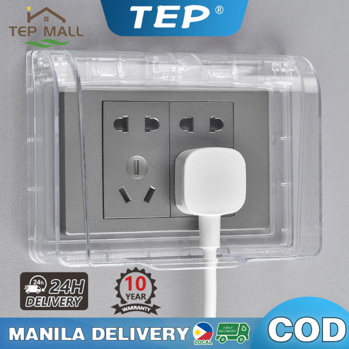 TEP Wall Switch Socket Waterproof Cover 118 Type Transparent Waterproof ...