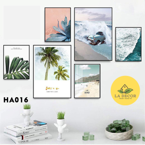 Bộ 6 tranh dán trang trí tường tranh trí phòng khách phòng ngủ phong cách hiện đại chất liệu fomex dễ sử dụng dẽ vệ sinh