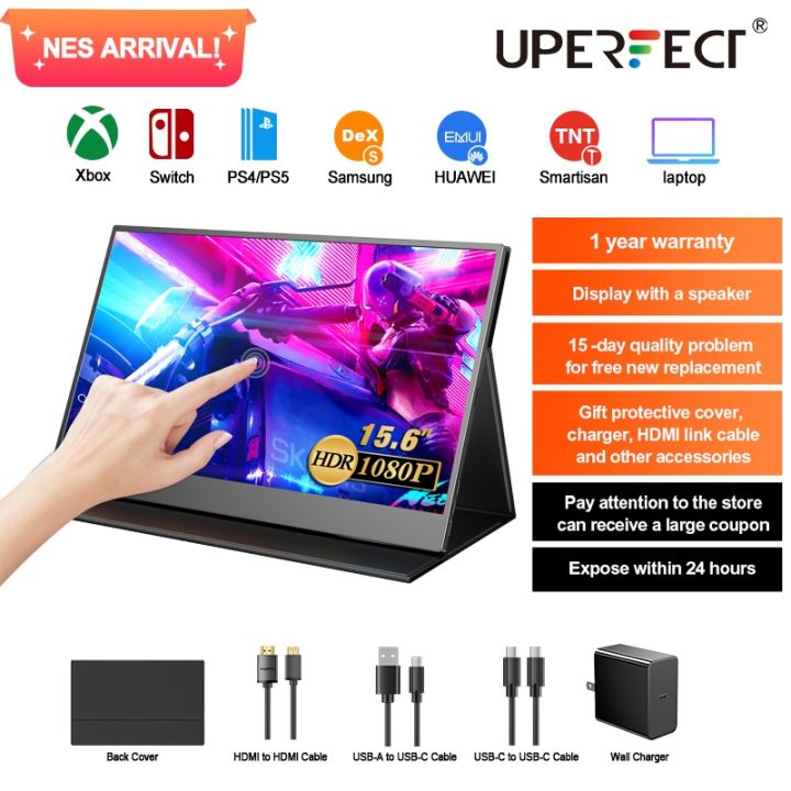 Image 2 of UPERFECT M156G16 15.6 Inch Portable Touchscreen Monitor 1080P with Built-in Battery