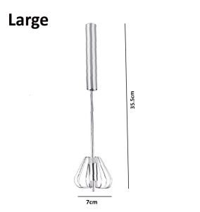 Egg Beater Automatic Mixer Whisk Stainless Steel Manual Semi Hand Mixer Self-Turning Cream Kitchen Manual Egg Beater Manual Whisk