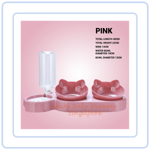 【COZYCASA】3-In-1 Pet Bowl Set with Water Dispenser /Detachable & Washable Cat&Dog Feeder