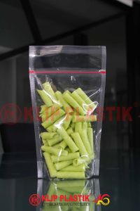 Plastik Klip PP / Standing Pouch / Seal Lebar / Plastik kemasan Snack / Plastik PP (kaku) / Zipper bag / ukuran 17+2.5 x 12cm (ukuran dalam plastik) / 20 x 12 cm