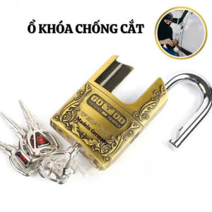 Ổ Khóa Chống CắtChống Trộm Hàng Cao Cấp-Chất Liệu Hợp Kim Gang Nguyên Khối