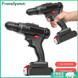 COD [Free Shipping] Battery Operated Cordless Drill for Home Improvement and Woodworking Electric Power Tool with Multiple Drill Bits Included