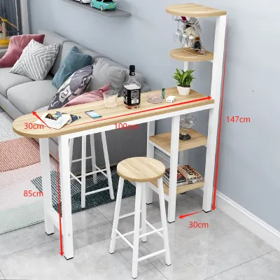 (No chair)Bar table with storage rack/partition cabinet/sofa side table/bar cabinet/entrance bar