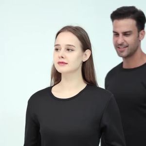 Ready stock) Thermal underwear for men and women long underwear for autumn and winter golden velvet thermal underwear soft double-sided velvet thickened tops thickened trousers tops + pants/suits