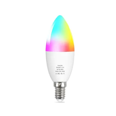 【Clearance sale】 Ewelink E14 Candle Lamps Smart Bulb Zigbee Smart Life Dimmable Led Bulb Works With Alexa Google Home Yandex