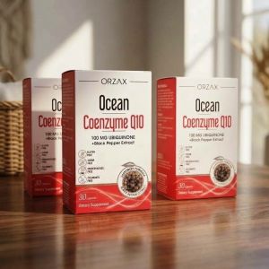 ORZAX Ocean Coenzyme Q10 100mg Ubiquinone Black Pepper Extract Heart Health Energy 30 Capsules