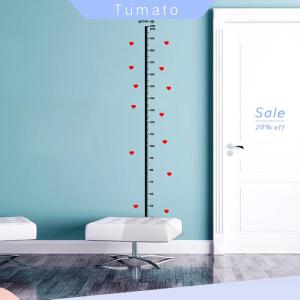 Tumato heart wall sticker baby growth chart under sea animal height measure decal