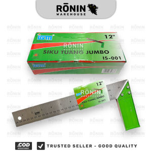 siku tukang jumbo 12 inch Penggaris L Besi Angle Ruler 90 IGM